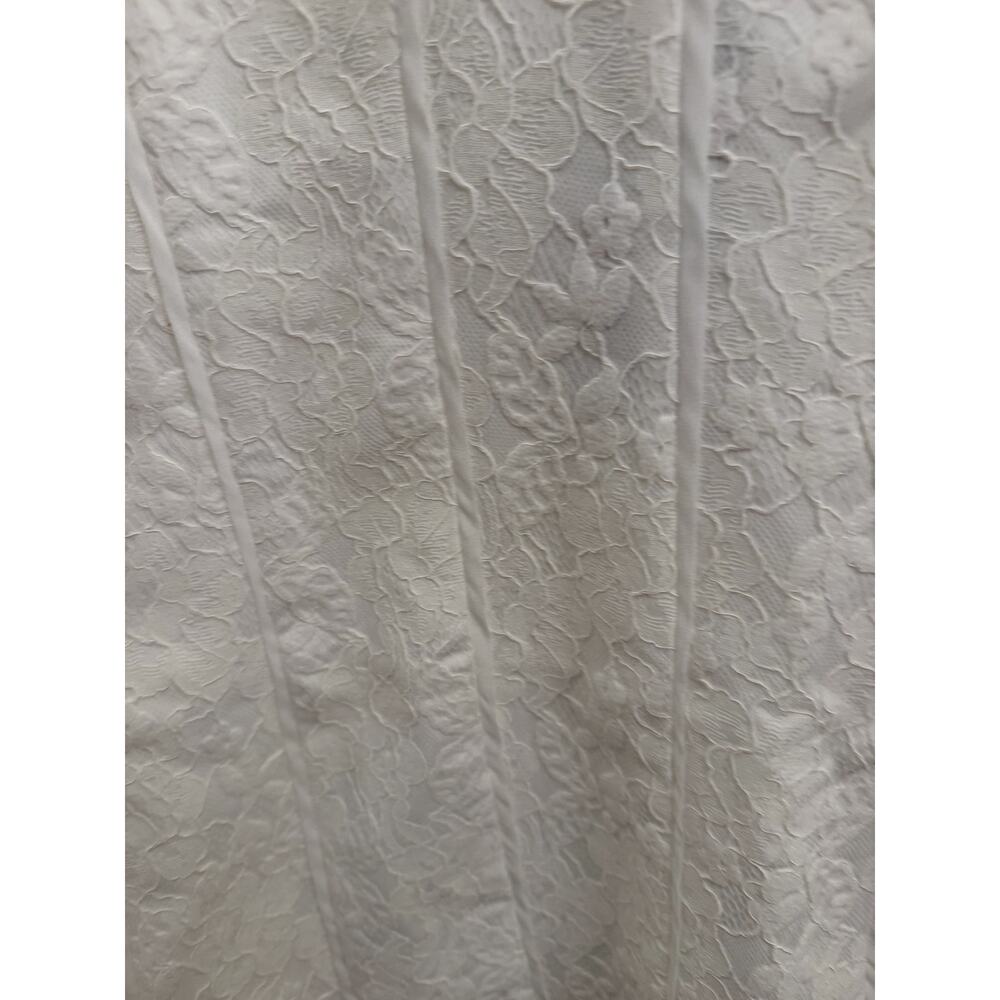 Lulus Dainty Personality Ivory Lace Seamed Bustier Mini Dress sz M - Picture 5 of 7